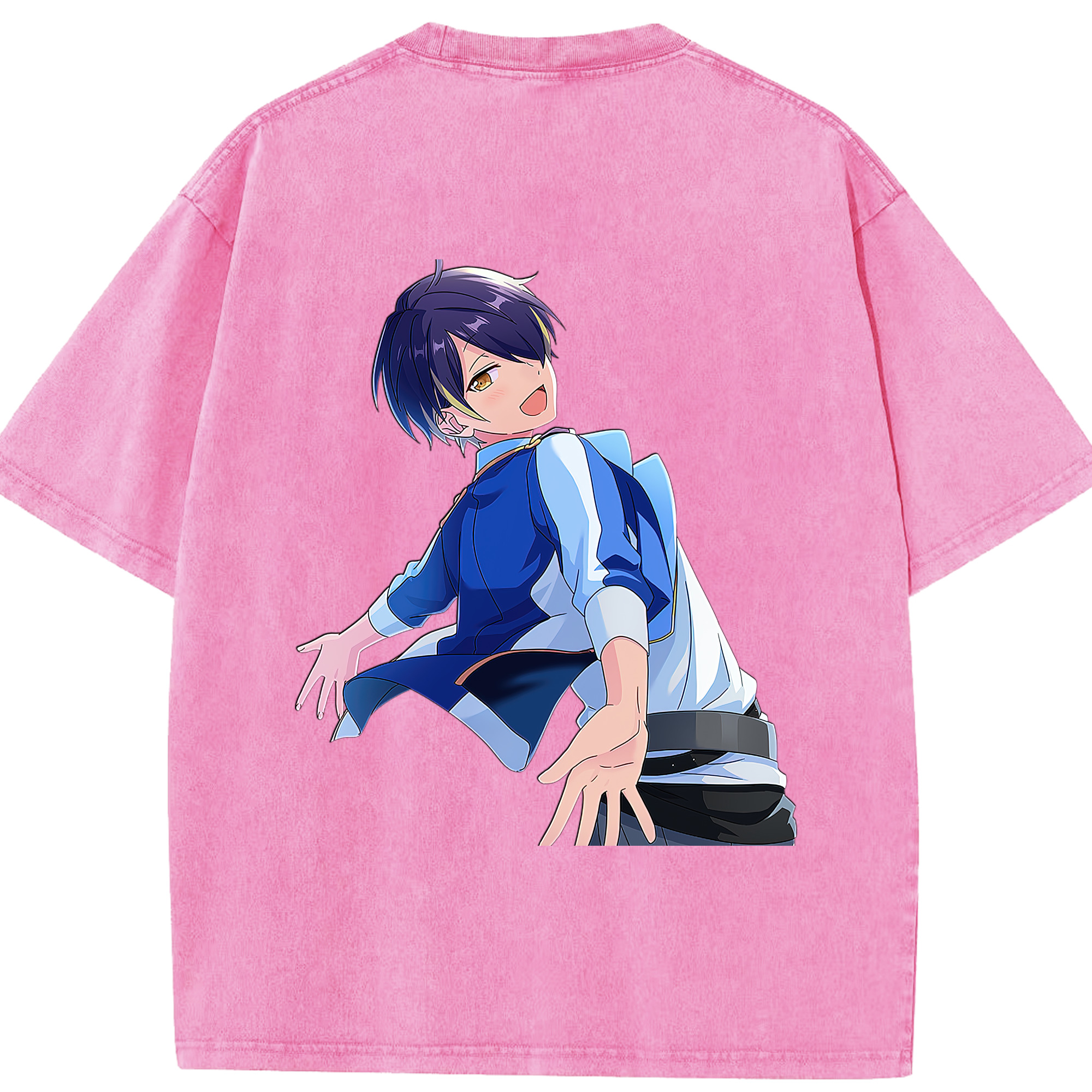 （画像用） あんさんぶるスターズ! Ensemble Stars 綿100% ヴィンテージ風 半袖Tシャツ（背面プリント）